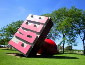 Claes Oldenburg & Coosje van Bruggen Free Stamp, Willard Park, Cleveland, US