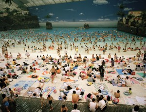 Japan. Miyazaki. The Artificial beach inside the Ocean Dome. From 'Small World'. 1996.