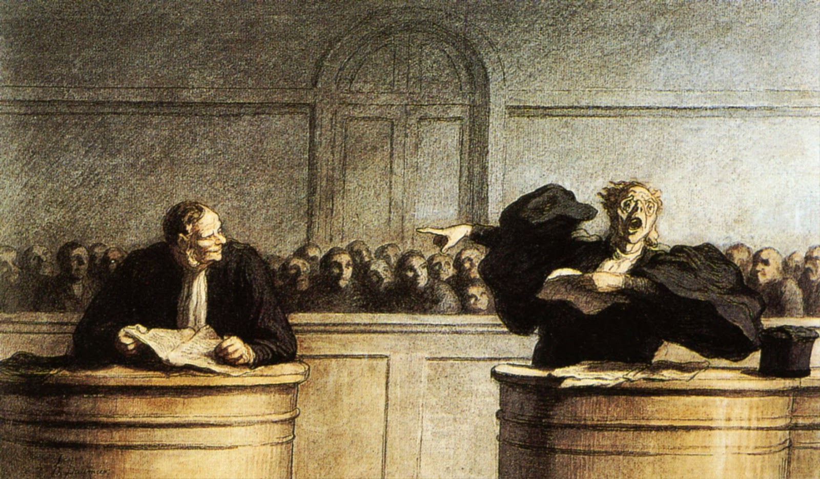 Honoré Daumier Une cause célèbre (18??)